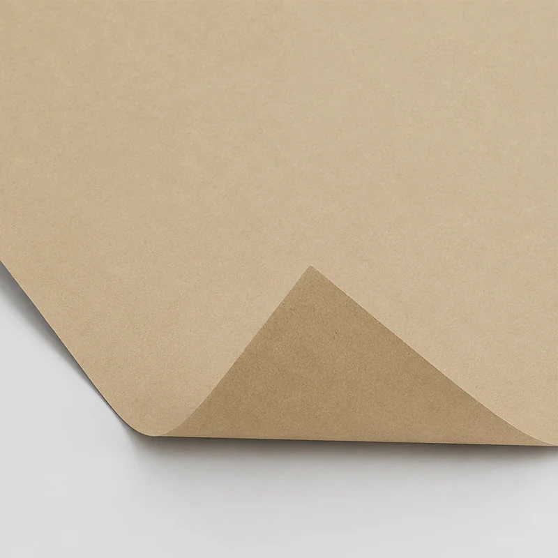 Kraft Paper Natural brown kraft sheet with a turned-up corner.